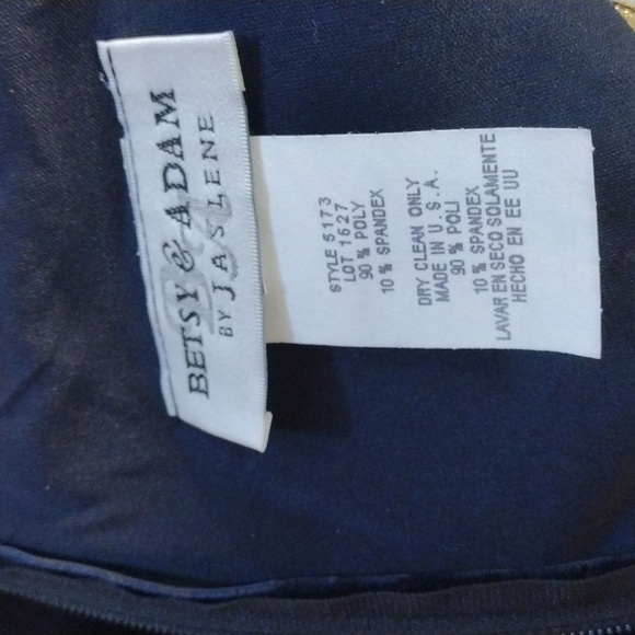 💥 SALE Elegant Navy Blue Velvet Sequin Gown Size 8 - Picture 9 of 9